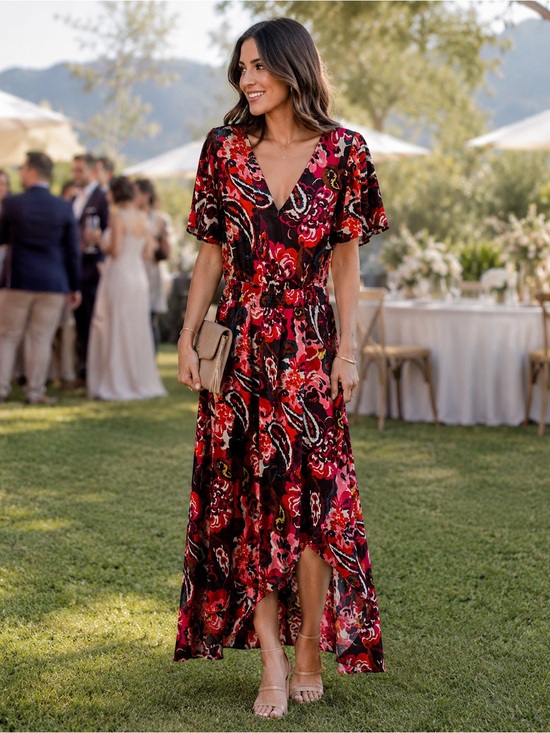 Halogen Dresses & Skirts - Halogen Floral Paisley Maxi Dress Size 1 ( L)
